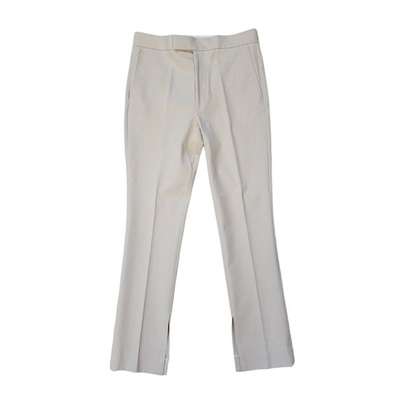 Helmut Lang NWT High Rise Pants 10 Slit Leg Oatmeal Beige - Picture 1 of 5